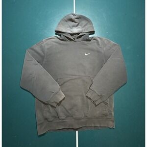 Vintage Nike Hoodie Sweatshirt Men's Medium Sun Faded Black Distressed Y2K
